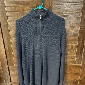 J. Crew Men's Dark Blue Zip-Up Sweater